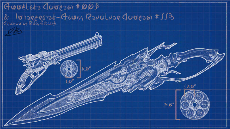 Gunblade & Revolver Blueprints
